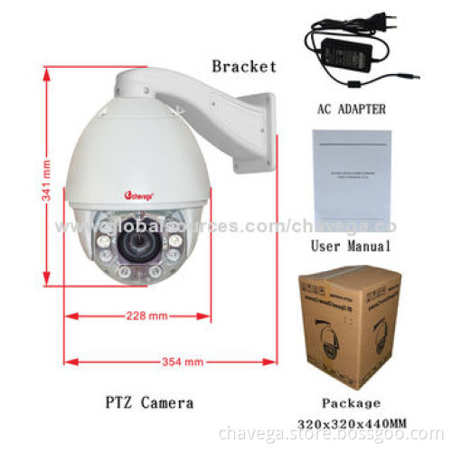 720P 1/2.8-inch 20x Optical Zoom Outdoor IP PTZ Camera with 150m IR Distance, Supports ONVIF